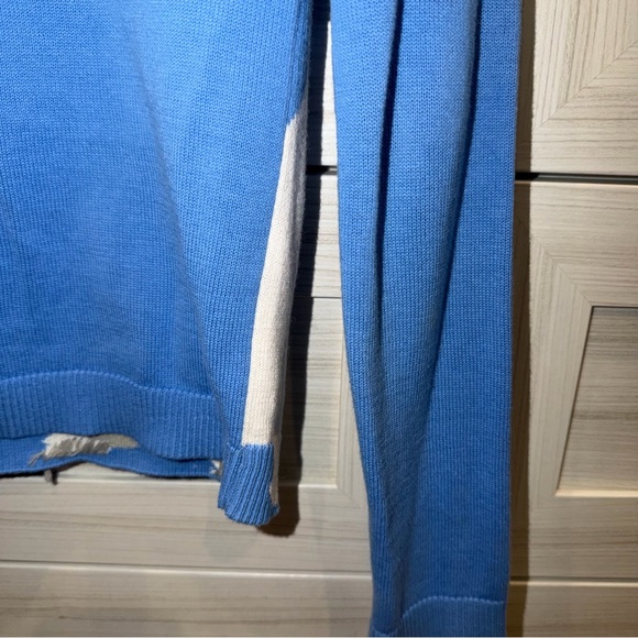 Alice + Olivia Connie Poodle Intarsia Sweater Sky Blue Small - Picture 12 of 13